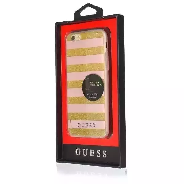 Guess GUHCP6STGPI iPhone 6/6S rosa Hardcase Ethnic Chic Stripes 3D