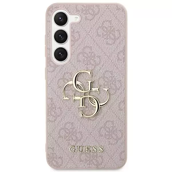 Guess GUHCS24L4GMGPI Hülle für Samsung Galaxy S24 Ultra S928 Pink/Pink Hardcase 4G Big Metal Logo