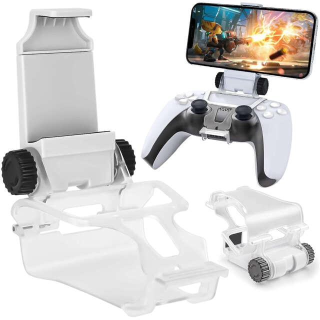 Handyhalter für Gamepad für Sony PlayStation 5 PS5 DualSense Clip-Halterung Weiß