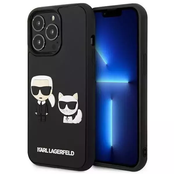 Handyschutzhülle Karl Lagerfeld KLHCP13L3DRKCK für Apple iPhone 13 Pro / 13 6.1" schwarz/schwarz Hardcase Karl