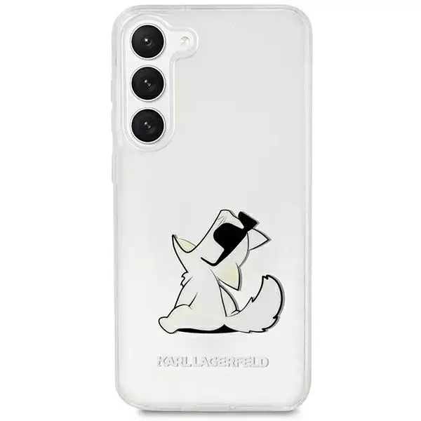 Handyschutzhülle Karl Lagerfeld KLHCS23MCFNRC für Samsung Galaxy S23 Plus S916 transparentes Hardcase Choupette Fun