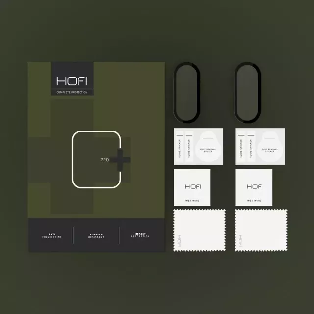 Hofi Hybrid Pro 2er-Pack Hybridglas für Xiaomi Smart Band 9 / 9 NFC Schwarz