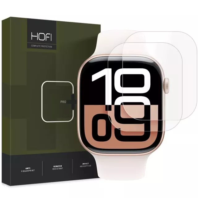 Hofi Hydroflex Pro Hydrożelowa Folia 2-Pack für Apple Watch 10 (42 mm) Clear