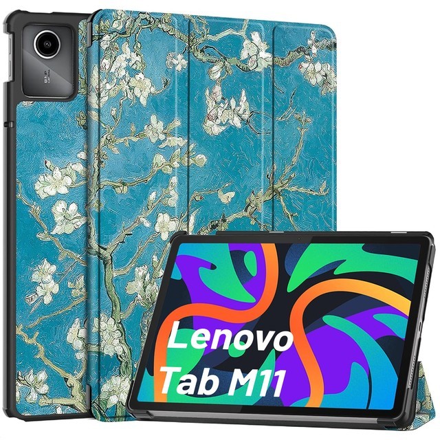 Hülle für Lenovo Tab M11 10,95 Zoll TB330FU / TB330XU / TB331FC Tablet-Abdeckung Case Alogy Book Cover Blühender Mandelbaum (Van Gogh) Glas-Eingabestift