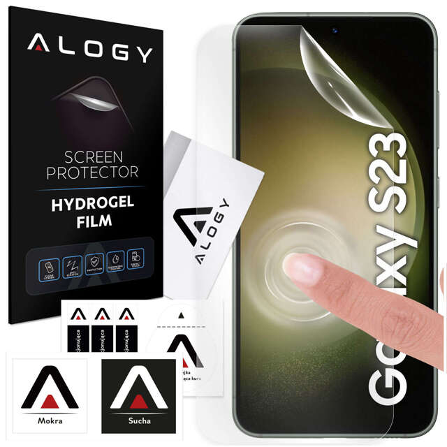 Hydrogelfolie für Samsung Galaxy S23, schützendes Telefondisplay, Alogy Hydrogelfolie