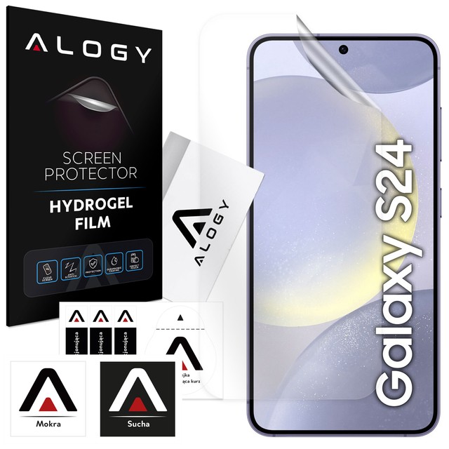 Hydrogelfolie für Samsung Galaxy S24, schützender Handy-Displayschutz Alogy Hydrogelfolie