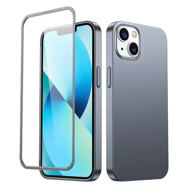 Joyroom 360 Full Case Cover für iPhone 13 Back &amp; Front Cover Tempered Glass Grey (JR-BP927 tarnish)