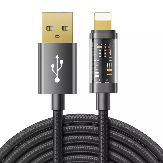 Joyroom USB Kabel - Lightning zum Laden / Datenübertragung 2,4A 20W 2m schwarz (S-UL012A20)