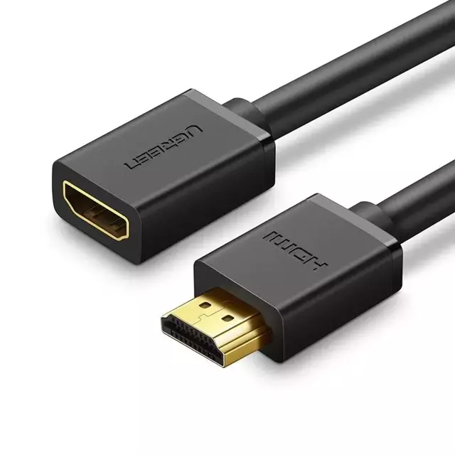 Kabel UGREEN Verlängerungskabel HDMI (weiblich) - HDMI (männlich) 19-polig 1,4 V 4K 60 Hz 30 AWG 2 m schwarz (10142)