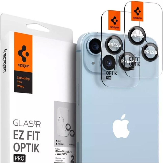 Kameraabdeckung spigen optik.tr „ez fit“ Kameraschutz 2er-Pack iPhone 14/14 plus schwarz