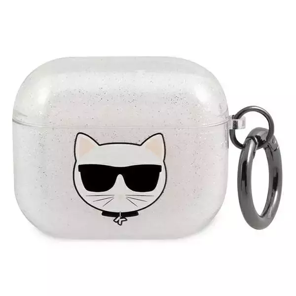 Karl Lagerfeld KLA3UCHGS AirPods 3 Cover srebrny/silver Glitter Choupette