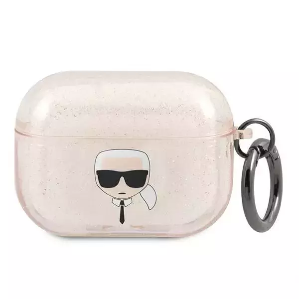 Karl Lagerfeld KLAPUKHGD AirPods Pro Cover złoty/gold Glitter Karl`s Head