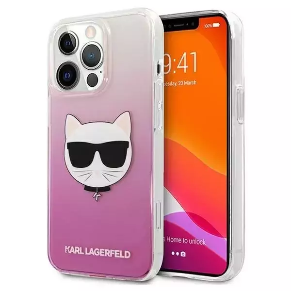 Karl Lagerfeld KLHCP13LCTRP iPhone 13 Pro / 13 6.1 "Hardcase Pink / Pink Choupette Head