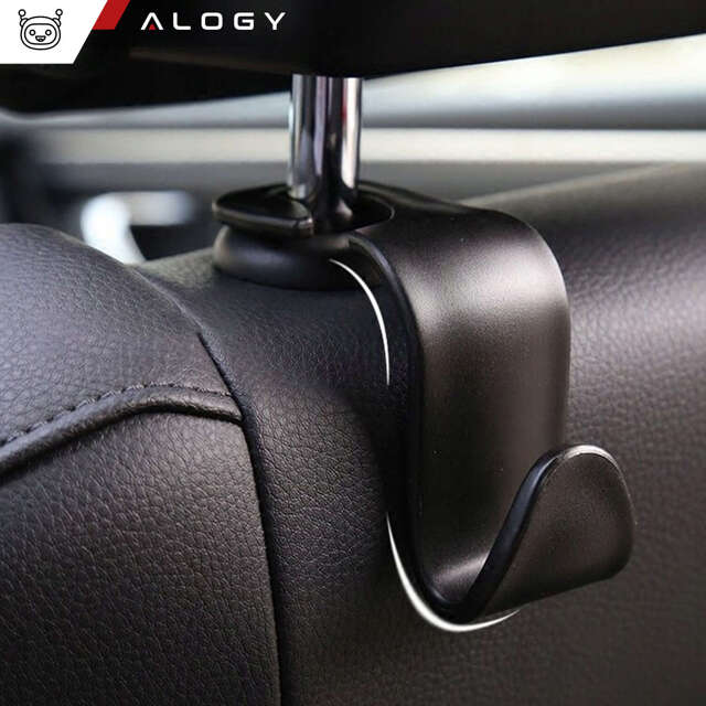 Kleiderbügelhalter Autohaken für Sitzkopfstütze Auto-Organizer-Haken Alogy  Car 1 Stück Schwarz 