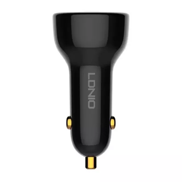 LDNIO C101 Autoladegerät, USB USB-C, 100 W USB-C-zu-USB-C-Kabel (Schwarz)