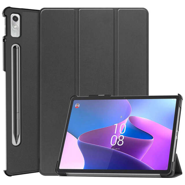 Lenovo Tab P11 Pro 2 Gen 11.2 Tablet-Hülle TB-132FU TB-132XU Gehäuse Case Alogy Book Cover Schwarzes Glas