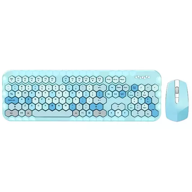 MOFII Honey Plus 2.4G Kabelloses Tastatur-Maus-Set (Blau)