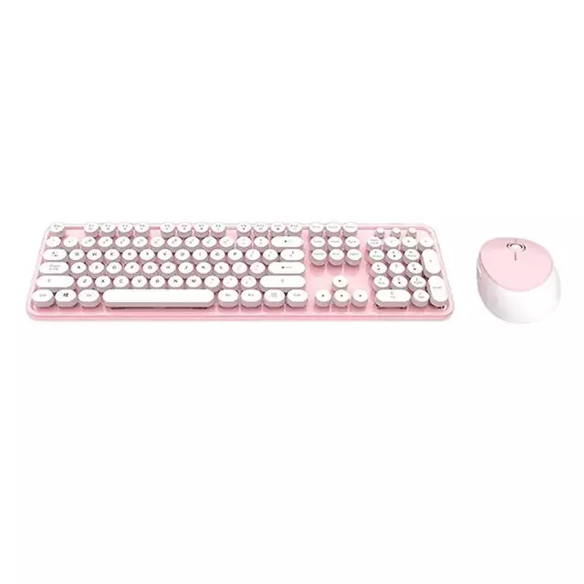 MOFII Sweet 2.4G Kabelloses Tastatur-Maus-Set (Weiß-Pink)