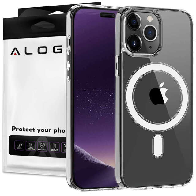 MagSafe Case Ultra Slim Mag Alogy for Qi für Apple iPhone 14 Pro transparentes Qi-Ladegerät