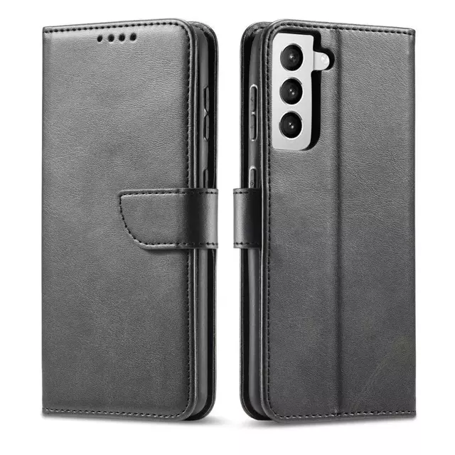 Magnet Case elegante Hülle mit Überschlag und Standfunktion für Samsung Galaxy S22 (S22 Plus) schwarz