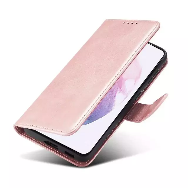 Magnet Case elegante Hülle mit Überschlag und Standfunktion für Samsung Galaxy S22 pink