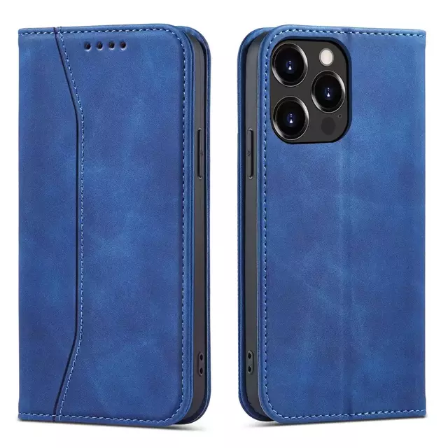 Magnet Fancy Case für iPhone 13 Pro Cover Card Wallet Card Stand Blau