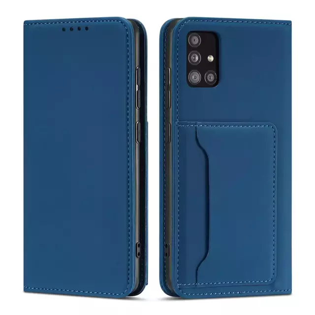 Magnetkartenetui für Xiaomi Redmi Note 11 Pro Pouch Card Wallet Kartenhalter Blau