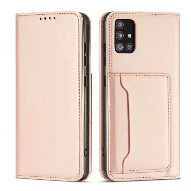 Magnetkartenhülle Hülle für Samsung Galaxy A53 5G Tasche Geldbörse Kartenhalter Pink