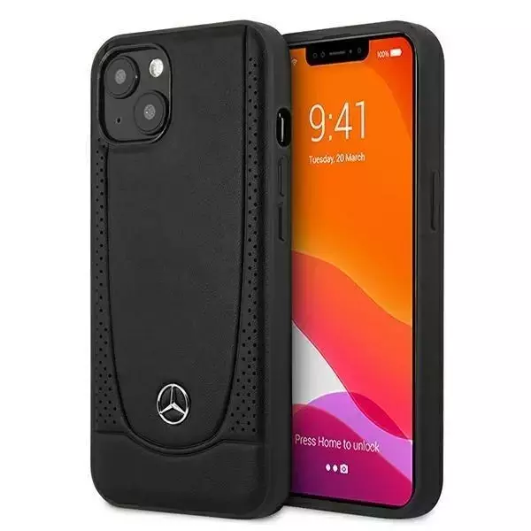 Mercedes MEHCP13SARMBK Schutzhülle für Apple iPhone 13 Mini 5.4" Hardcase schwarz/schwarz Urban Line