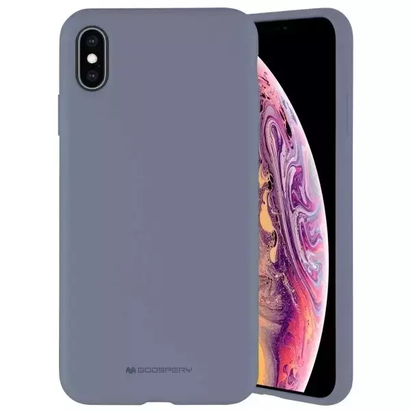 Mercury Silikon-Handyhülle für iPhone X/Xs Lavendel/Lavendelgrau