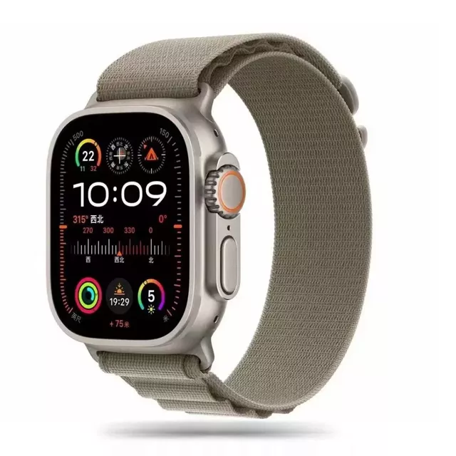 Nylon Pro Nylonarmband für Apple Watch 4 / 5 / 6 / 7 / 8 / 9 / SE / Ultra 1 / 2 (42 / 44 / 45 / 49 mm), Grün