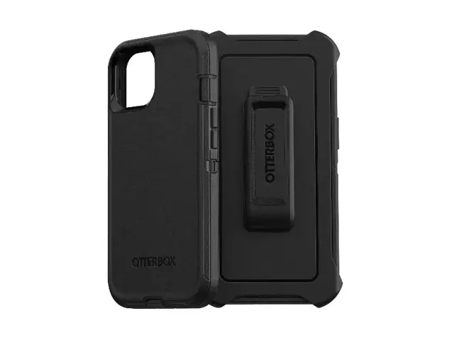 OtterBox Defender - Schutzhülle mit Clip für iPhone 13 Pro (schwarz)