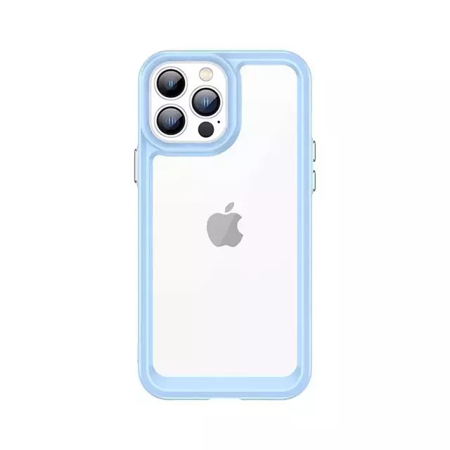 Outer Space Case für iPhone 13 Pro Hardcover mit Gelrahmen blau