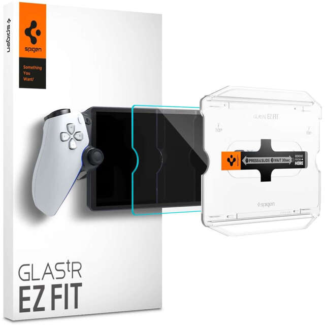 Panzerglas für Sony Playstation Portal Spigen Glas.TR „EZ FIT“ Klar mit Montagerahmen [1 Stk.]