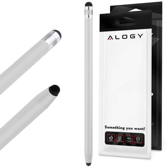 Precision Alogy Stylus Pen Kapazitiver Stylus für Tablet-Telefonbildschirm Silber