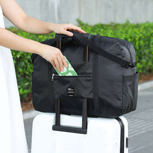 Reisetasche für das Flugzeug, touristische Sportkabine, Handgepäck,  geräumig für einen Koffer, Urlaub 36l Alogy Black 