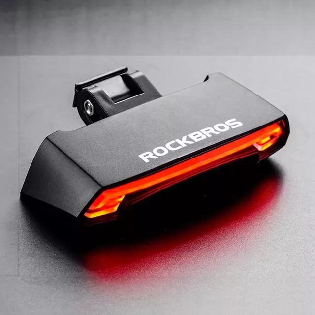 Rockbros LKWD-R1 Fahrradrücklicht mit Laser und Fernbedienung, Micro-USB-Kabel – USB-A – Schwarz