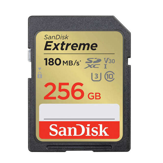 SANDISK EXTREME SDXC 256 GB 180/130 MB/s UHS-I U3 Speicherkarte (SDSDXVV-256G-GNCIN)