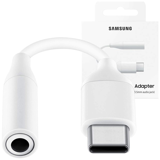 Samsung EE-UC10JUWEGUS Adapter Audio Adapter Schalter USB-C auf Klinke 3,5 mm Original Weiß