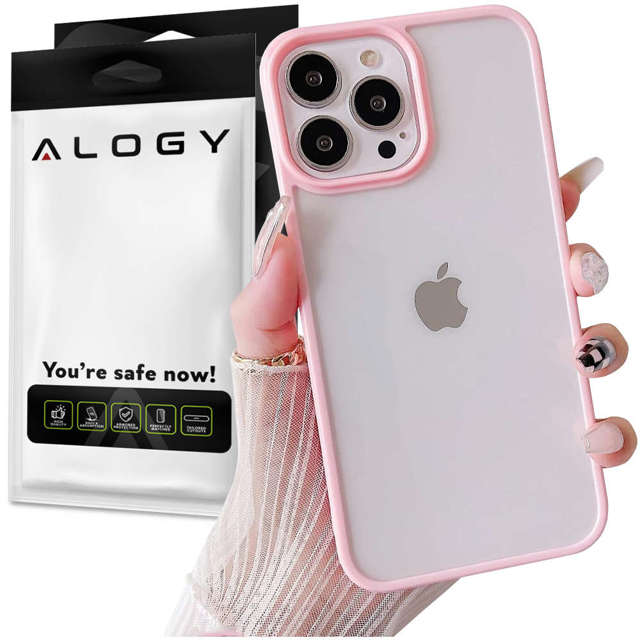 Schutzhülle Alogy Hybrid Candy Case für Apple iPhone 13 Pro pink-transparent