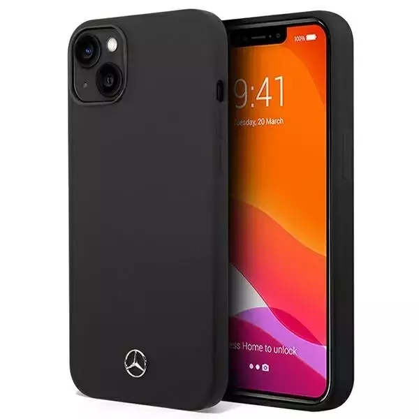 Schutzhülle Mercedes MEHCP14SSILBK für Apple iPhone 14 6.1" schwarz/schwarz Hardcase Silicone Line