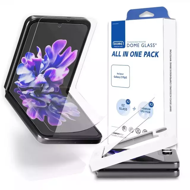 Schutzhülle Whitestone All-in-One 2er-Set für Samsung Galaxy Z Flip 5 Clear