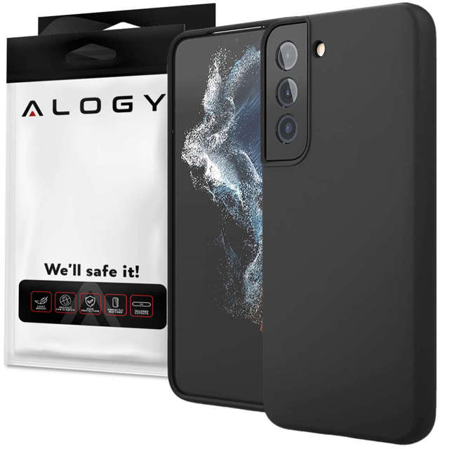 Schutzhülle für Alogy Thin Soft Case für Samsung Galaxy S22 Schwarz