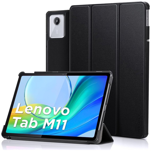 Schutzhülle für Lenovo Tab M11 10,95 Zoll TB330FU / TB330XU / TB331FC, Buchhülle mit Klappgehäuse, Case Cover Alogy, Schwarz