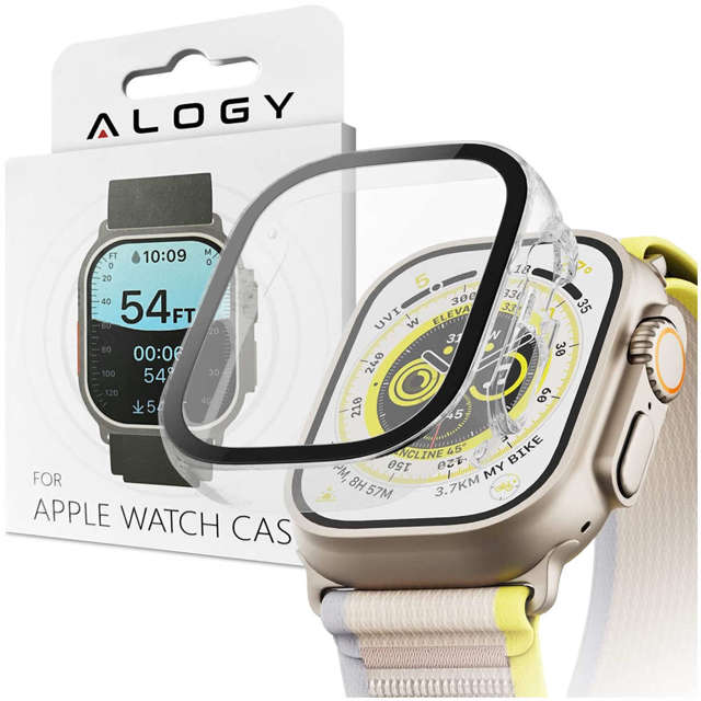 Schutzhülle mit Glas Alogy Protector Case 2in1 Overlay Case für Apple Watch Ultra 49mm Klar