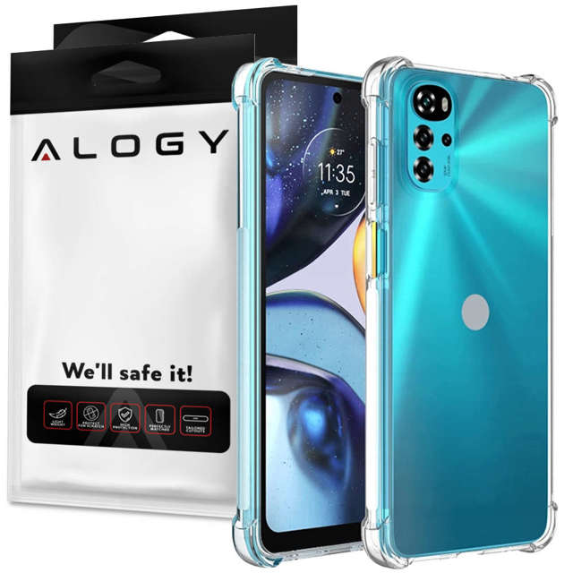 ShockProof Alogy Armored Case für Motorola Moto G22 Transparent