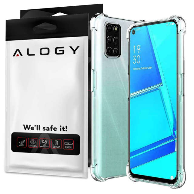 ShockProof Alogy Armored Case für Oppo A54 / A74 / A93 5G Transparent