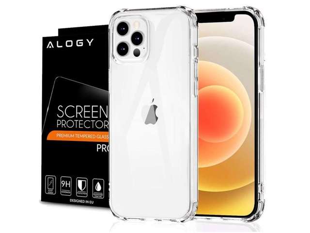 ShockProof Alogy gepanzerte Hülle für Apple iPhone 12/12 Pro klares Alogy Glas