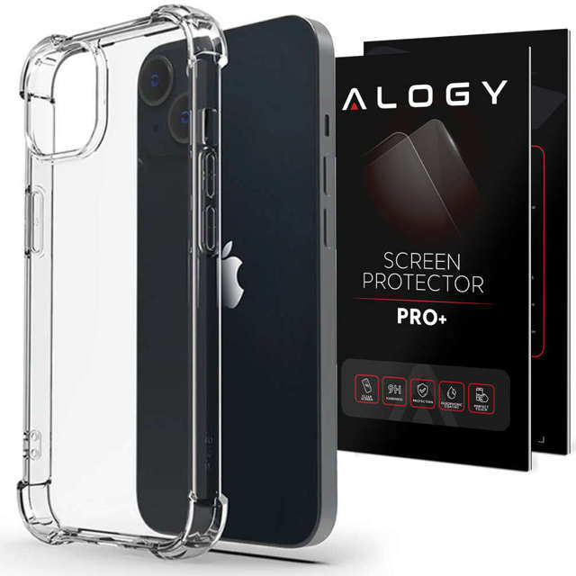 ShockProof Alogy gepanzerte Hülle für Apple iPhone 14 Plus Klarglas