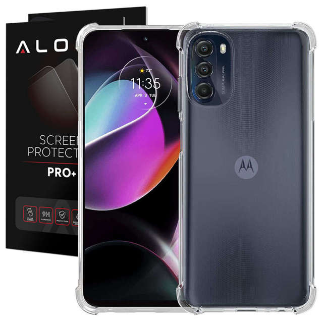 ShockProof Alogy gepanzerte Hülle für Motorola Moto G 5G 2022. Klarglas